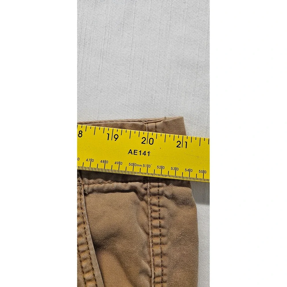 Arizona Jean Co Mens Tan Khaki Cotton Twill Flat Front Chino Shorts Size 42